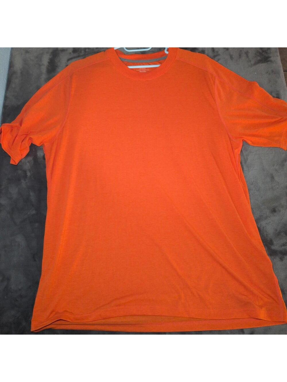 Exofficio Men's Size Large Drirelease T-shirt Orange Moisture Wicking Outdoor